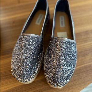 Glitter Espadrille Flats